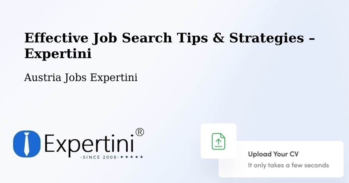 Job Search Tips & Strategies for Job Seekers – Bernstein - Bernstein, Austria Jobs Expertini