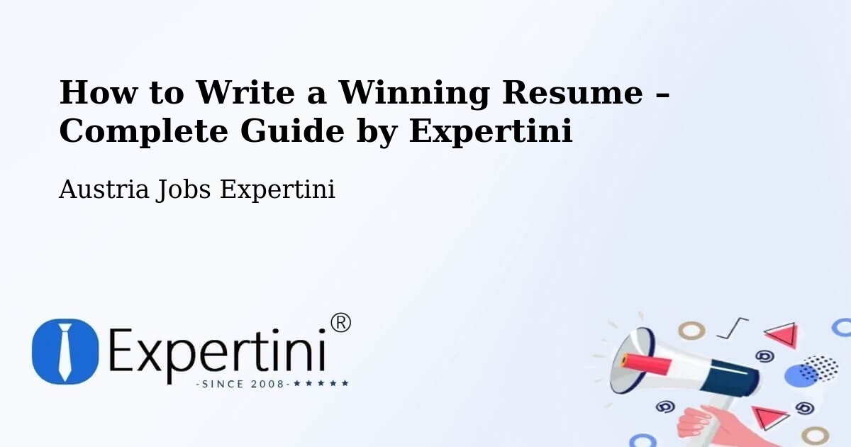Resume Writing Guide for Job Seekers – Bernstein - Bernstein, Austria Jobs Expertini
